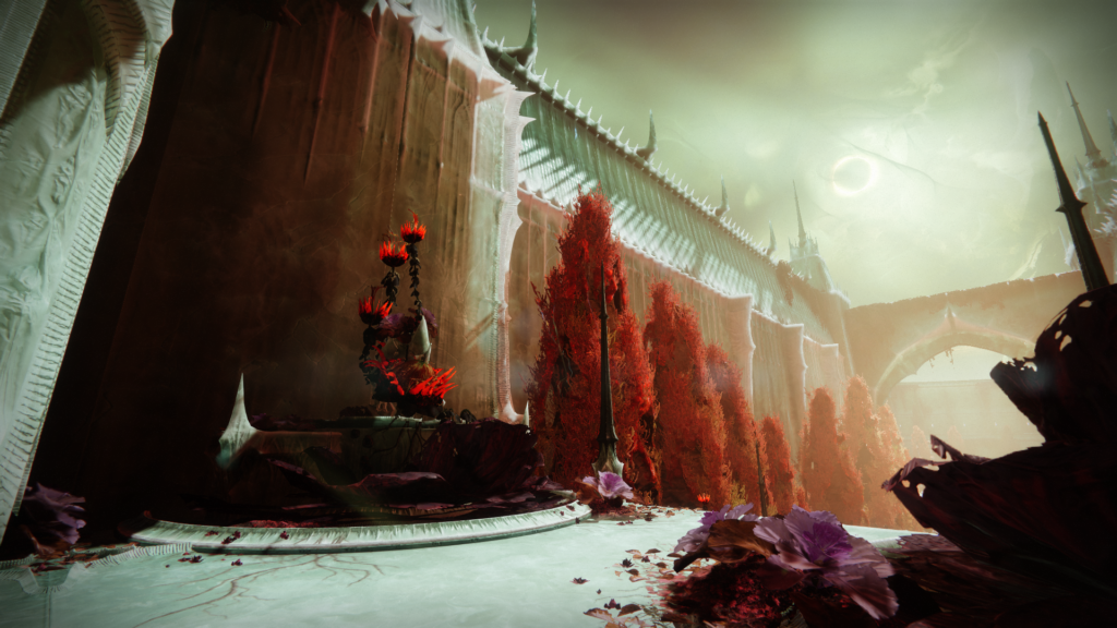 Destiny 2 The alley with red trees